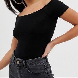 ASOS Black Off The Shoulder Bodysuit